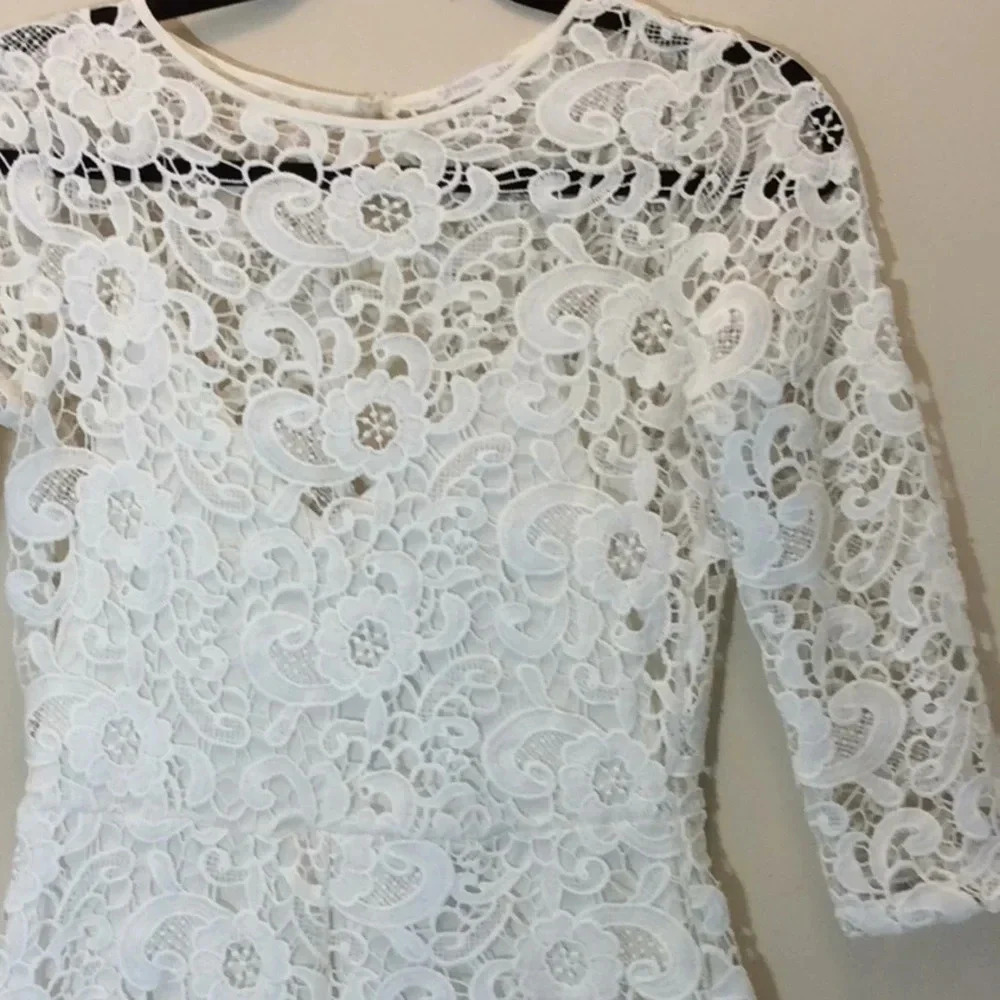 Zara White Lace Romper Size S